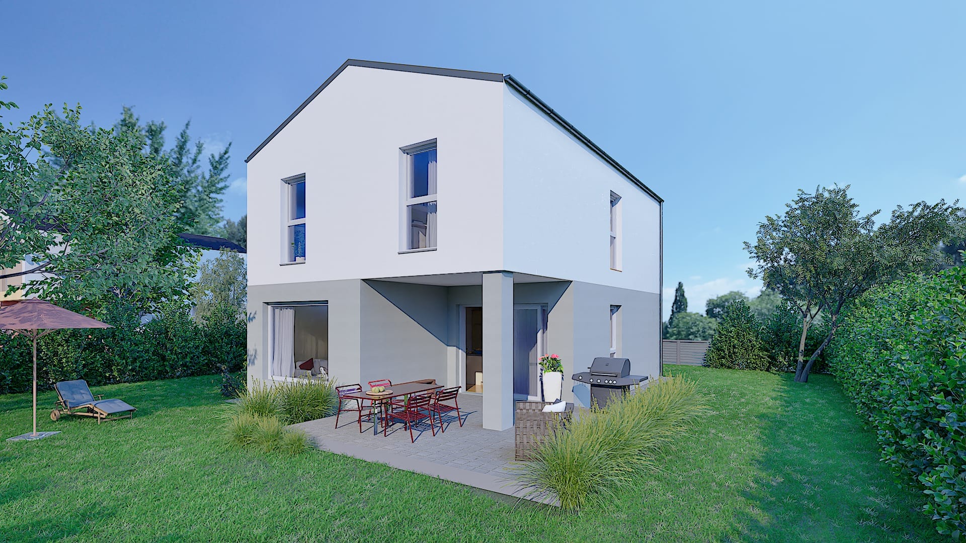 Titelbild von Hochwertige Ziegelmassivhäuser mit 4,5 Zimmern, Terrasse und Eigengrund samt 2 Parkplätzen.